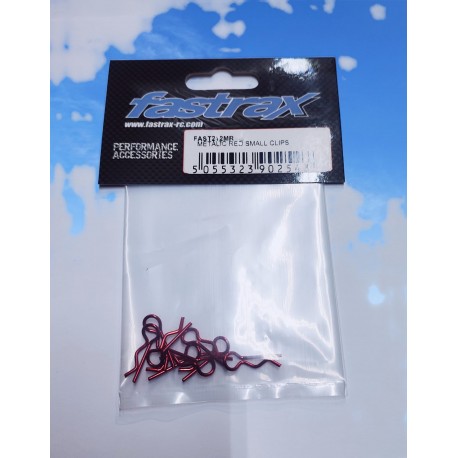 Clips per modelli 1-10 metallic red