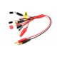ETRONIX 4MM PLUG TO GLOW/TAMIYA/DEANS/ JR TX+RX AND FUTABA TX+RX PVC