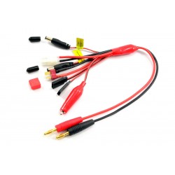 ETRONIX 4MM PLUG TO GLOW/TAMIYA/DEANS/ JR TX+RX AND FUTABA TX+RX PVC