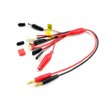 ETRONIX 4MM PLUG TO GLOW/TAMIYA/DEANS/ JR TX+RX AND FUTABA TX+RX PVC