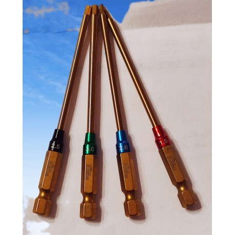 Chiavi per avvitatore 1,5-2,0-2,5-3,0 mm
