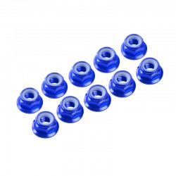 DADO AUTOBLOCCANTE FLANGIATO ALU M3 BLU (10)