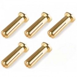 Connettori 5mm ORO Maschi (5pz)